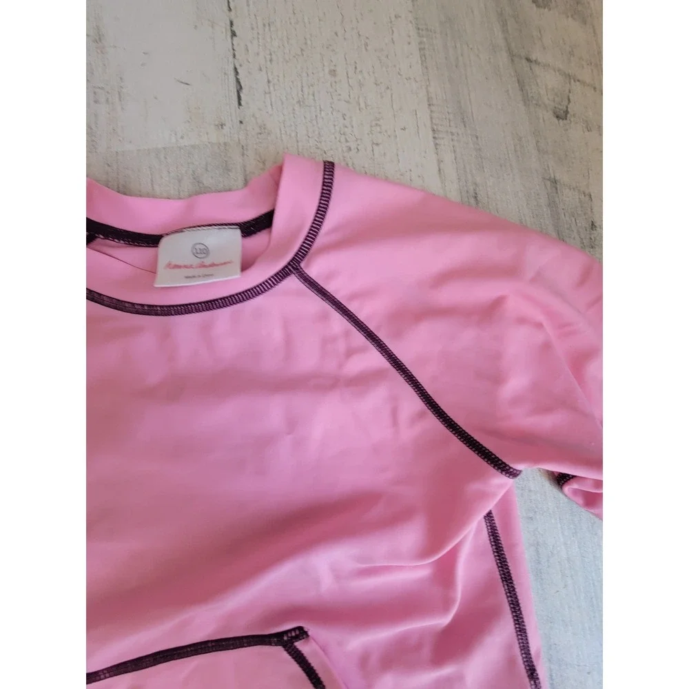 Hannah Anderson toddler small/ medium? pink shirts on black rash guard long